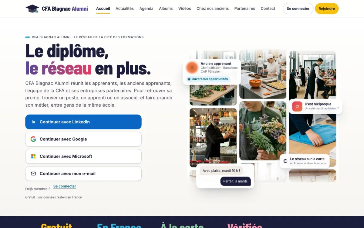Exemple de site internet réalisé par Oriq