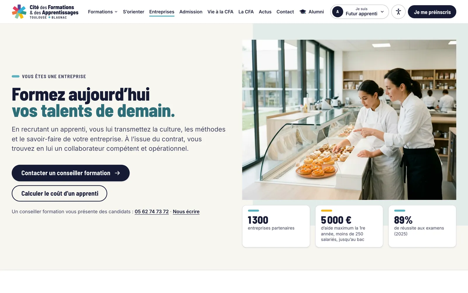 Espace entreprises du site de la CFA Blagnac